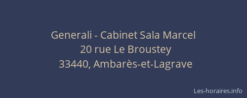 Generali - Cabinet Sala Marcel