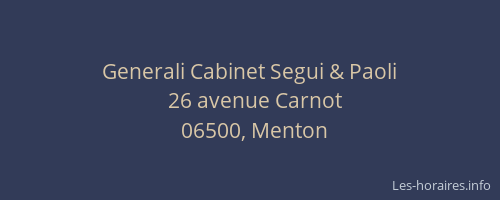 Generali Cabinet Segui & Paoli