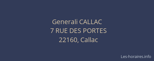 Generali CALLAC