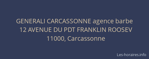 GENERALI CARCASSONNE agence barbe