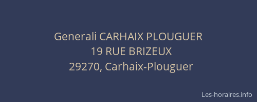 Generali CARHAIX PLOUGUER