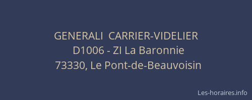 GENERALI  CARRIER-VIDELIER