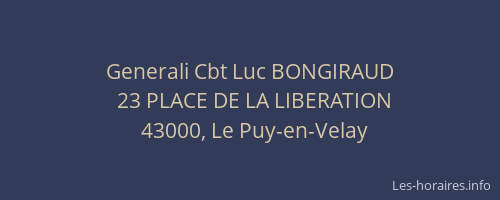 Generali Cbt Luc BONGIRAUD
