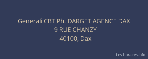 Generali CBT Ph. DARGET AGENCE DAX