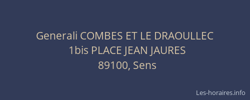 Generali COMBES ET LE DRAOULLEC