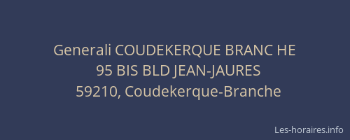 Generali COUDEKERQUE BRANC HE