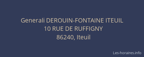 Generali DEROUIN-FONTAINE ITEUIL