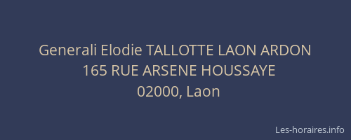 Generali Elodie TALLOTTE LAON ARDON