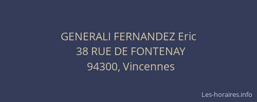 GENERALI FERNANDEZ Eric