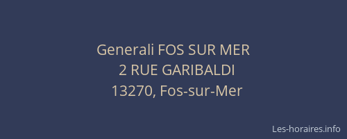 Generali FOS SUR MER