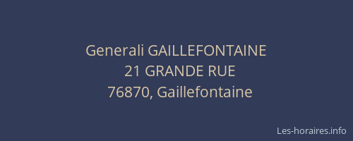 Generali GAILLEFONTAINE