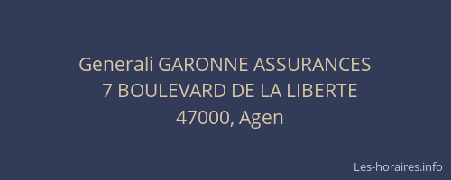 Generali GARONNE ASSURANCES