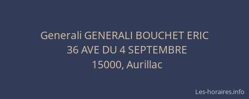 Generali GENERALI BOUCHET ERIC