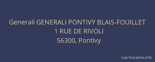Generali GENERALI PONTIVY BLAIS-FOUILLET