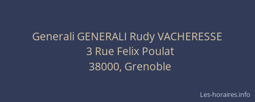 Generali GENERALI Rudy VACHERESSE