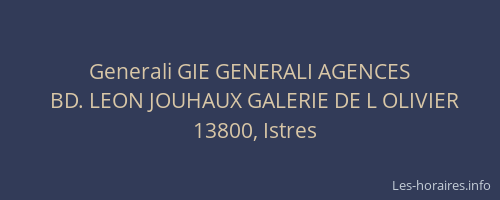 Generali GIE GENERALI AGENCES