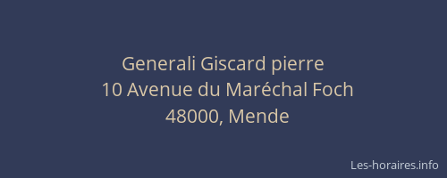 Generali Giscard pierre