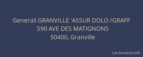 Generali GRANVILLE 'ASSUR DOLO /GRAFF