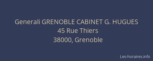 Generali GRENOBLE CABINET G. HUGUES