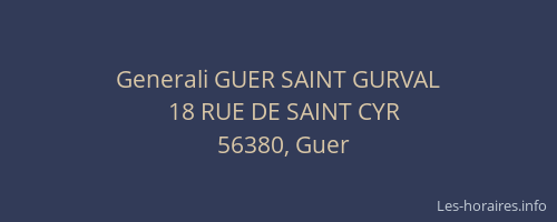 Generali GUER SAINT GURVAL
