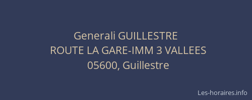 Generali GUILLESTRE