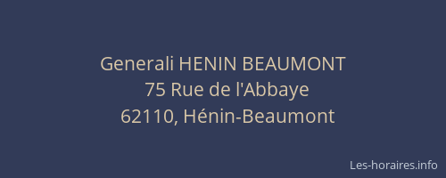 Generali HENIN BEAUMONT