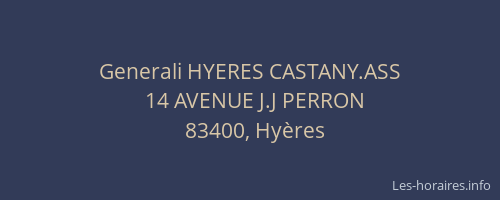 Generali HYERES CASTANY.ASS