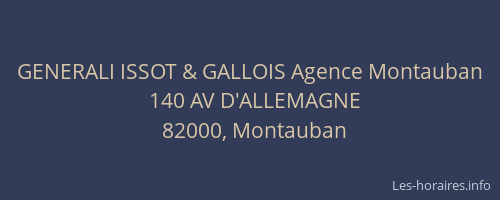 GENERALI ISSOT & GALLOIS Agence Montauban