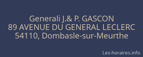 Generali J.& P. GASCON