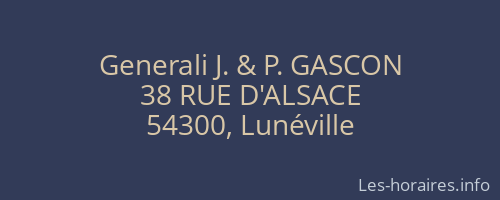 Generali J. & P. GASCON
