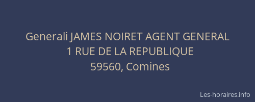 Generali JAMES NOIRET AGENT GENERAL