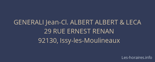 GENERALI Jean-Cl. ALBERT ALBERT & LECA