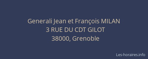 Generali Jean et François MILAN