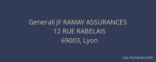 Generali JF RAMAY ASSURANCES