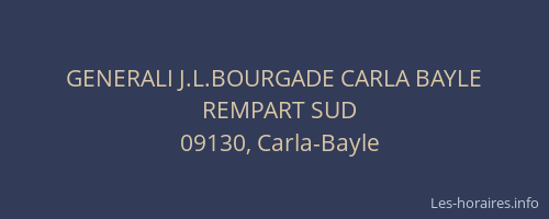 GENERALI J.L.BOURGADE CARLA BAYLE