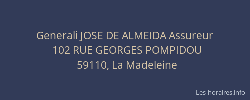Generali JOSE DE ALMEIDA Assureur