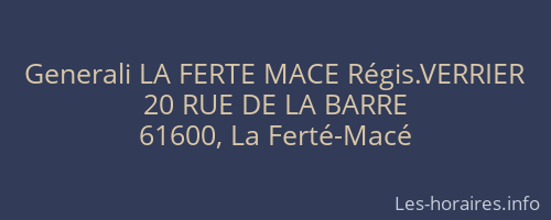 Generali LA FERTE MACE Régis.VERRIER