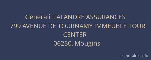 Generali  LALANDRE ASSURANCES