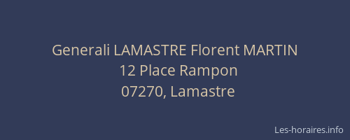 Generali LAMASTRE Florent MARTIN