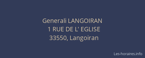 Generali LANGOIRAN