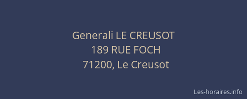 Generali LE CREUSOT