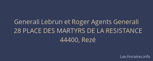 Generali Lebrun et Roger Agents Generali