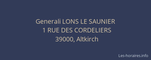 Generali LONS LE SAUNIER