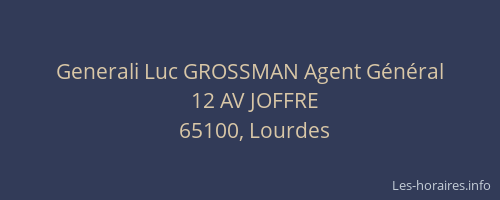 Generali Luc GROSSMAN Agent Général