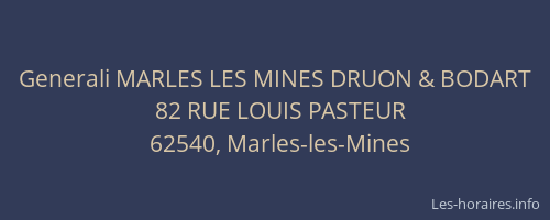 Generali MARLES LES MINES DRUON & BODART