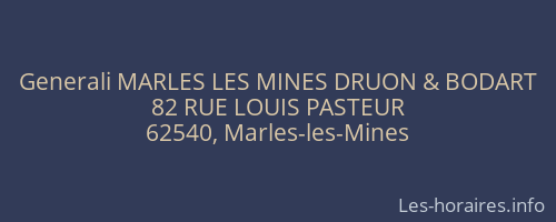 Generali MARLES LES MINES DRUON & BODART