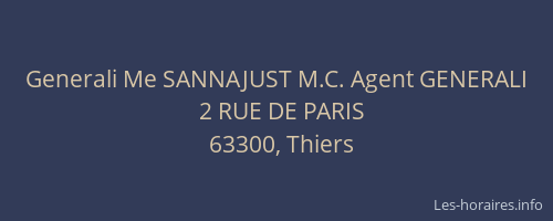 Generali Me SANNAJUST M.C. Agent GENERALI