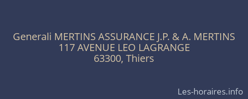Generali MERTINS ASSURANCE J.P. & A. MERTINS