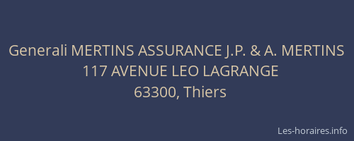 Generali MERTINS ASSURANCE J.P. & A. MERTINS