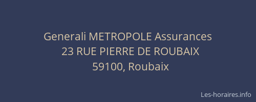 Generali METROPOLE Assurances